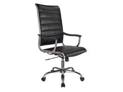TygerClaw TYFC2007 High Back Bonded Leather Office Chair - Black
