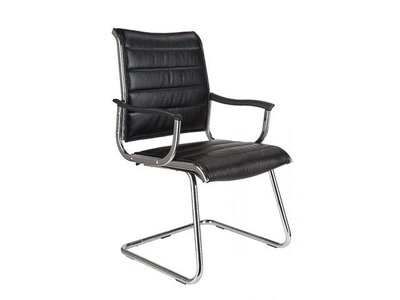 TygerClaw TYFC2006 Mid Back Bonded Leather Office Chair - Black