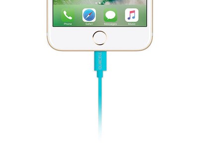 Quikcell Colour Blast Charge and Sync 0.9m (3’) Lightning Cable – Blue