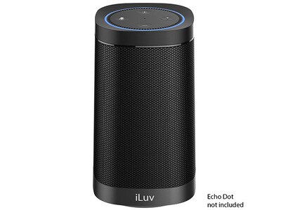 Haut-parleur portatif avec station d’accueil Aud Dock d’iLuv pour Echo Dot version 2 d’Amazon - noir