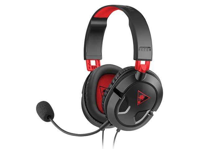 Turtle Beach Earforce Recon 50 Over-Ear Wired Gaming Headset for PC - Black & Red
