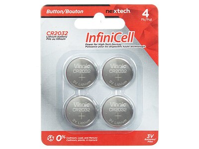 Infinicell CR2032 Button Cell Battery – 4-Pack