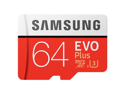 Samsung EVO Plus 64GB UHS-I Class 10 Micro SDXC Memory Card 