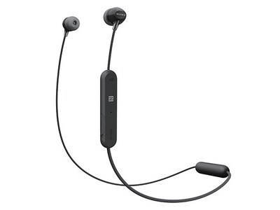 Écouteurs-boutons Bluetooth® compatibles avec l’assistant vocal WI-C300/B de Sony - noir