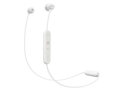 Écouteurs-boutons Bluetooth® compatibles avec l’assistant vocal WI-C300/W de Sony - blanc
