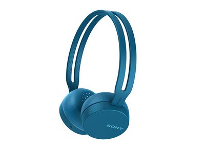 Casque d’écoute Bluetooth® compatibles avec l’assistant vocal WH-CH400/L de Sony - bleu