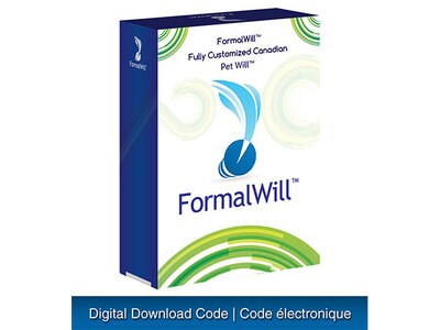 PC FormalWill™ Fully Customized Canadian Pet Will Kit  (Digital Download)