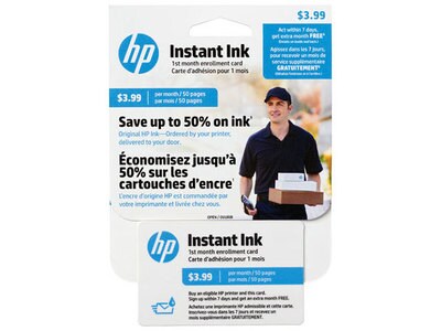 HP Instant Ink - 1st Month Enrollment Card - 50-Page Plan
