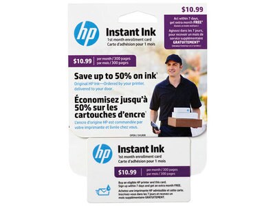 HP Instant Ink - 1st Month Enrollment Card - 300-Page Plan