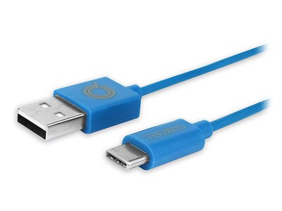 Câble de charge et de synchronisation USB A à USB C Colour Burst de QuickCell - bleu