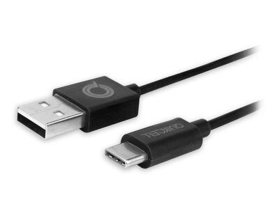 Câble de charge et de synchronisation USB A à USB C Colour Burst de QuickCell - noir