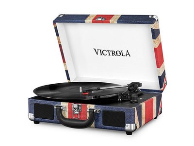 Victrola VSC-550-UK-CAN Suitcase Portable Record Player with 3-speed Turntable – UK Flag 