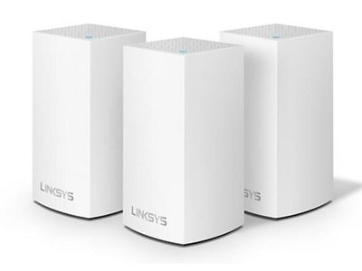 Système de réseau maillé intelligent Wi-Fi à double bande AC3900 Velop de Linksys - blanc - 3 nœuds (WHW0103-CA)