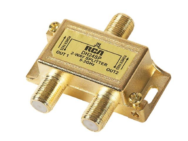 RCA 2-Way Gold-Plated Signal Cable Splitter