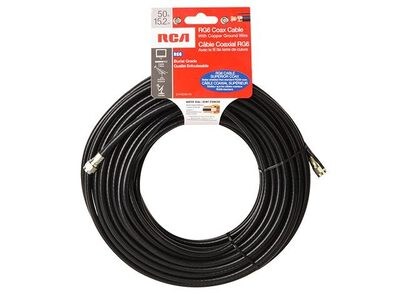 RCA 30m (98’) RG6 Coaxial Cable - Black
