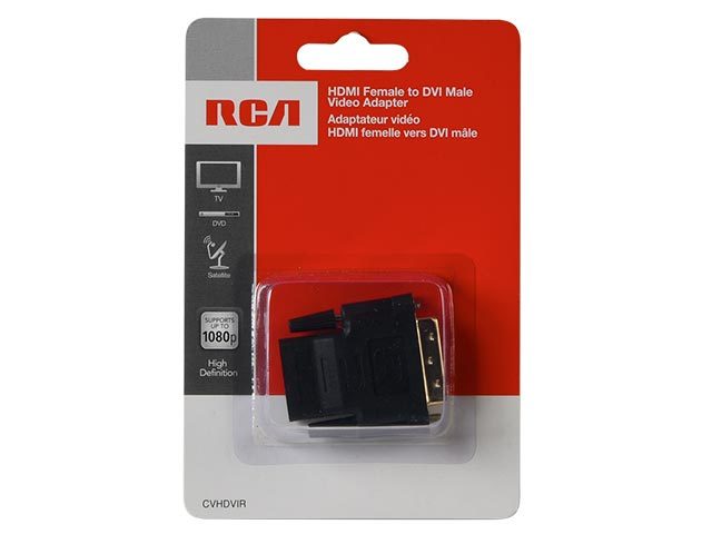 RCA HDMI (Female)-to-DVI (Male) Video Adapter - Black