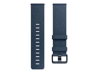 Fitbit Versa Leather Accessory Band, Midnight Blue, Large