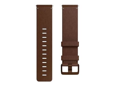 Fitbit Versa Leather Accessory Band, Cognac, Small