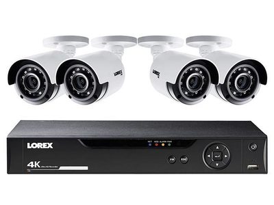 Lorex LHV51082T4K 8 Channel 4K 2TB DVR System with 4 8MP Bullet Security Cameras