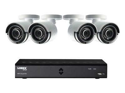 Lorex LHA21081TC4B 8 Channel 1TB HD DVR System with 4 2MP Bullet Security Cameras