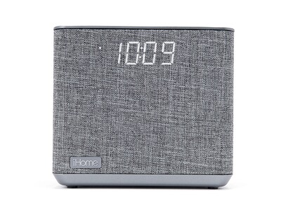 iHome iBT232GC Bluetooth® Dual Alarm Clock Radio - Grey
