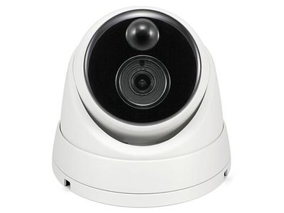 Caméra de sécurité extérieure à détection thermique True Detect Swann de type dôme 5MP – Blanc