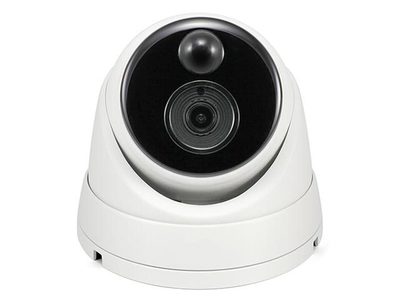Caméra de sécurité IP 4K extérieure à détection thermique de type dôme avec audio SWNHD-886MSD de Swann – Blanc