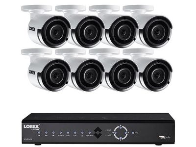 Lorex LNK78284B 8 Channel 4K 2TB NVR system with 8 4MP IP Security Cameras