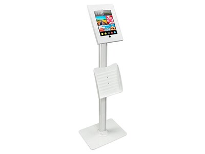 Support de plancher/tablette avec espace pour catalogue pour iPad MI-3770 de Mount-It - blanc