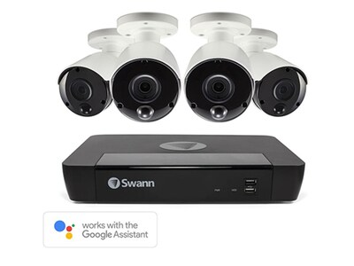 Swann SWNVK-875804 8 Channel 5MP 2TB NVR Security System with 4 Outdoor Thermal-Sensing Bullet Security Cameras
