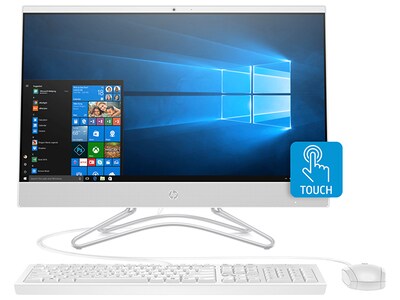 HP 24-F0019 All-In-One 23.8” Desktop with Intel® i3-8100T, 2TB HDD, 128GB SSD, 8GB RAM & Windows 10 – Snow White