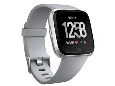 Fitbit® Versa™ Smartwatch - Silver Aluminum Case, Grey Band