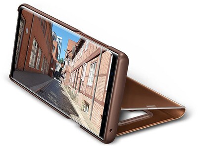 Samsung Note9 Clear View Standing Cover - Brown