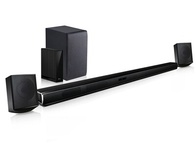 Barre sonore à 4.1 canaux et haut-parleurs ambiophoniques sans fil SJ4R de LG - noir