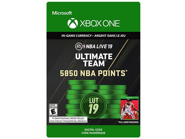 NBA LIVE 19: NBA UT 5850 Points Pack (Code Electronique) pour Xbox One 