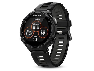 Kit de montre de course intelligente avec GPS et moniteur de fréquence cardiaque Forerunner® 735XT de Garmin – Noir