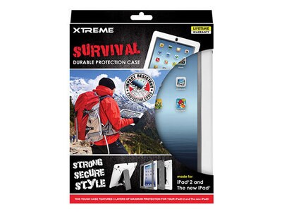 Xtreme Cables Survival Case for iPad 2 & 3 & 4 - White & Grey