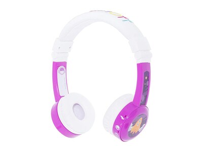 BuddyPhones InFlight Volume Control Wired Headphones - Purple
