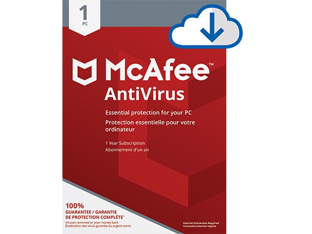 PC McAfee AntiVirus 1 PC (Code Electronique)