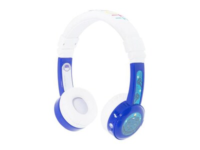 BuddyPhones InFlight Volume Control Wired Headphones - Blue