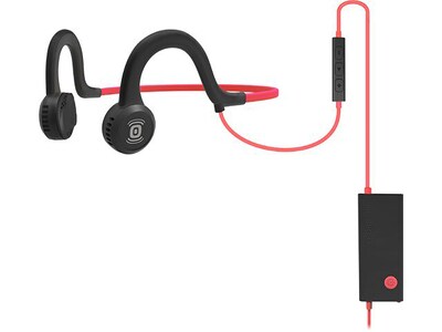 Aftershokz Sportz Titanium Open Ear Wired Headphones with Mic - Red