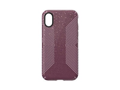 Speck iPhone X/XS Presidio Grip Series Case - Glitter Purple