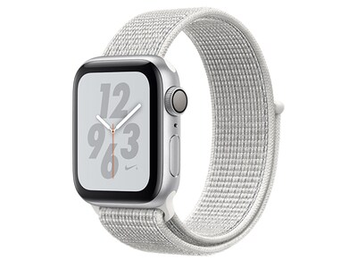 Apple Watch Nike+ Series 4 44mm Silver Aluminum Case with Summit White Nike Sport Loop Band (GPS)