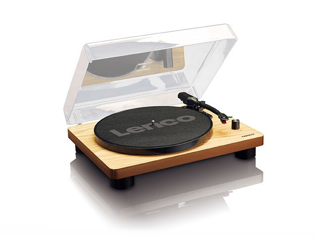 Lenco LS50 3-Speed Belt Drive Wooden Turntable with built-in Speakers - Brown