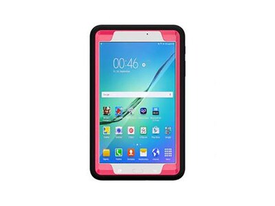 Hybrid Galaxy Tab E 8” Case with Stand - Black & Pink