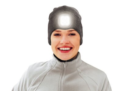 LED Headlight Hat - Dark Grey