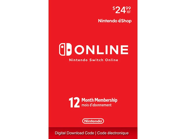 Nintendo Switch Online 12-Month Individual Membership (Code Electronique)