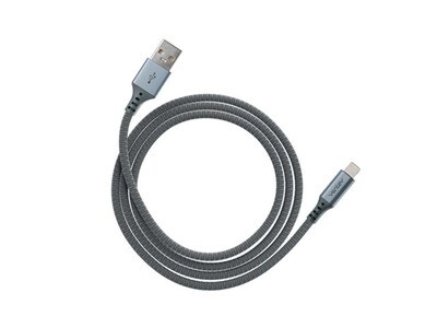Ventev Charge & Sync 1.2m (4’) Alloy Steel Lightning-to-USB Cable - Grey