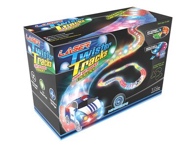 Ensemble Laser and Glow Twister Tracks de Mindscope - 1 voiture de course