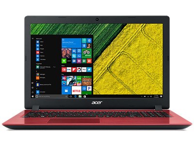 Acer Aspire A315-33-P8HD 15.6” Laptop with Intel® N3710 Processor, 1TB HDD, 4GB RAM & Windows 10 Home - Red